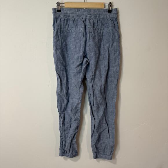 Athleta Women's Retreat Linen Jogger Blue 4 Beach Flowy Lightweight - Picture 5 of 10